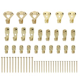 Pack of 25 Picture Hooks, Heavy Duty Picture Hanger Set, Hooks for Metal Picture Frames with Nails, Picture Hooks, Frame Hangers, Metal Picture Hangers, for Frames, Mirrors, Paintings and Decorations