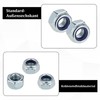 Partideal Pack of 50 M6 Nuts Set, Galvanised Steel A2