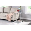 Yoluckea Mobile Sofa Side Table Acrylic End Table C Shaped