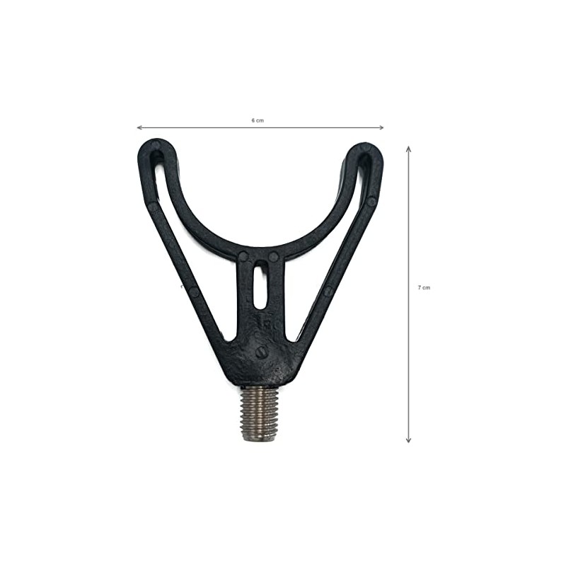 Deluxe U-shaped rod rest black