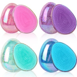 Pack of 4 Hair Brush without Pulling Brush without Handle Detangler Brush Professional Detangling Brush Antistatic Detangling Brush for Girls Women Children Head Massage Brush Suitable for All Hair