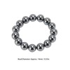 14mm Terahertz Stone Bracelet Promote Circulation Round Beads Chian Bracelet