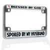 Fastasticdeals Metal Insert Bike License Plate Frame Blessed by God