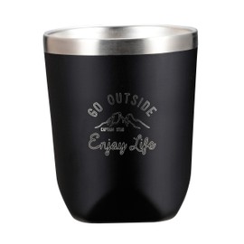Captain Stag Monte UE-3476 Mug, Cup, Double Stainless Steel, Tumbler, Vacuum Insulated, Heat and Cold Retention, 9.8 fl oz (290 ml), Black
