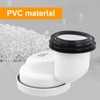 Rigid Toilet Connection Pipe, Offset Connection Toilet, PVC and Rubber