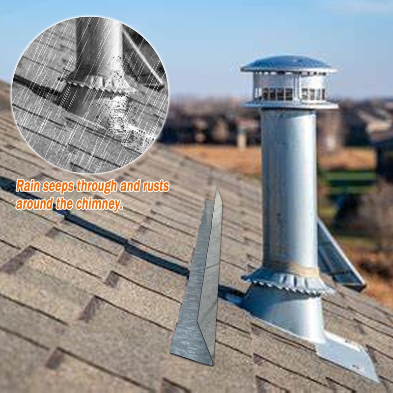 3PCS Rain Diverter 3.28ft Roof Rain Diverter for Shingles Roofing