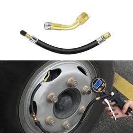 QZTYTY 2PCS Tire Valve Extension, Valve Stem Extension, Flexible Valve Stem Extenders with 135 Degree Brass Tire Valve Extension Adaptor, Car Accessories Tire Repair Tools for Cars (135 Degree)