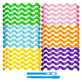 Nhgkju Set von 30 Heatless Lockenwicklern - Spiralförmige Wellen - 6 Farben (Pink, Orange, Violett, Grün, Blau, Gelb) - Ideal für Schulterlange Haare - Ohne Hitzeverarbeitung Inkl. 2 Styling-Stäbe