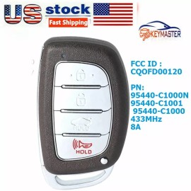 Keymaster Smart Remote Key Fob for Hyundai Sonata 2015 2016 2017 CQOFD00120 95440-C1000