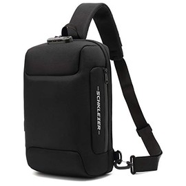 Schkleier Sling Bag USB Anti-theft Laptop Backpack, 13.3 Inch Casual Chest Shoulder Daypack for Men and Women