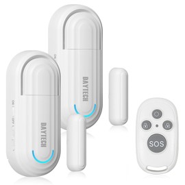 DAYTECH Door Alarm with Remote, 0-120dB Door Alarm Sensor When Opened Window Security Alert with 4 Working Modes for Kids Safety Home Security, 2 Sensors 1 Remote