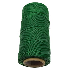 LINHASITA, Waxed Thread Spool, 100 g/170 Metres, Thickness: 1 mm, Polyester, Macrame Yarn, 30 Colours, 170 Metros / 100 g Green