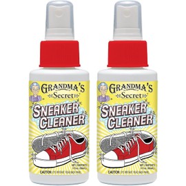 Grandma's Secret Limpiador de zapatos para goma, lona y cuero, espray quitamanchas que elimina la suciedad, la mugre y la hierba, limpiador de tenis para zapatos al aire libre, pantuflas y mocasines – 3 onzas