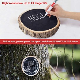 Vickay Paint Pens Paint Markers Black White for Rock Painting, Set of 6 Medium Pens High Volume Ink for DIY Craft Projects Quick Drying with 2 Extra Chisel Tips