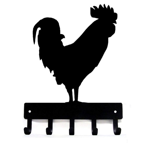 The Metal Peddler Rooster #02 Farm Key Rack - Small