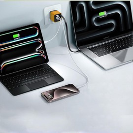 3 in 1 Gan Charger,Scalable 80w Max Fast Charger Module,3 in 1 Retractable Wall with Type-C Cable and 2 USB Ports,Portable Fast Charging Adapter with Foldable Plug,for Phones,Tablets,Laptops (White)
