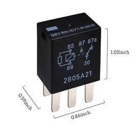 Relay G8V-RH-1C7T-R-DC12 (Set of 4) 12VDC 20A 5 Pins High-Performance Automotive Relay, Automotive Replacement Electrical System Relays Fuel Pump Relay - Compatible for GM Vehicles