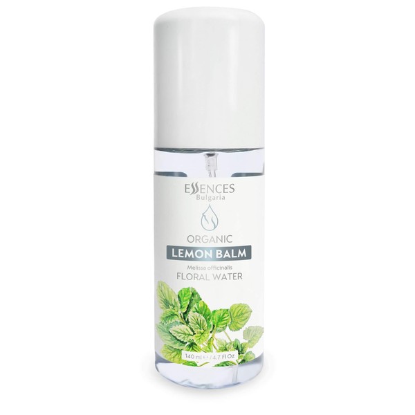 Essences Bulgaria | Organic Melissa Floral Water 4.7 Fl Oz | 140ml | 100% Pure and Natural | Anti-Age Refreshing Beauty Mist | Excellent Aftershave | Alcohol-Free | Makeup Remover | Hydrating | Vegan