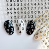 Number nail sticker deco numbering sticker nail art material, gold, 1 piece, gold / 숫자 네일스티커 데코 넘버링스티커 네일아트재료, 골드, 1개, 골드