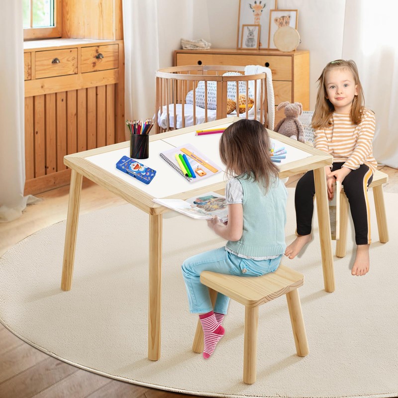 Beright Wooden Step Stools for Kids, Children's Stool fit with