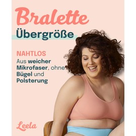 LEELA LAB Women's Bralette Non-Wired Bra Provides Support Without Tension, with Seamless Technology - Made in Italy, nero