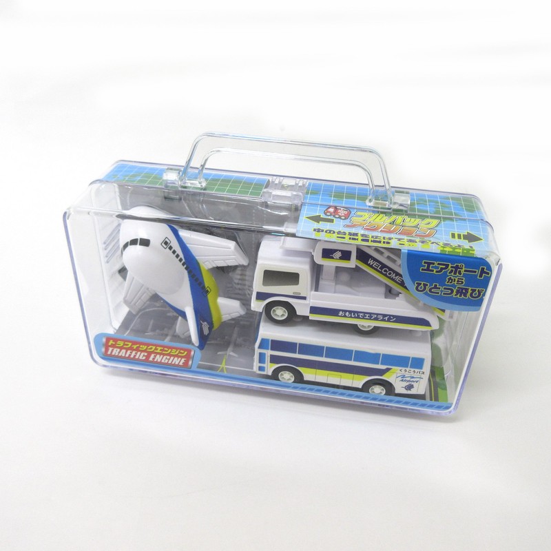 Minicar Pullback Airport 3pcs Set, Airplane Airport Bus, Car Ramps