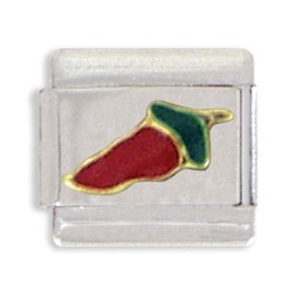 Clearly Charming Chile Pepper Italian Charm Bracelet Link