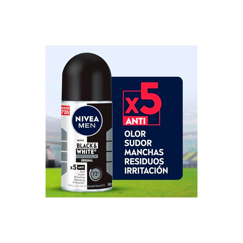 3 Pack Nivea Desodorante Roll On 50 ml Black &