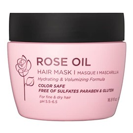 Luseta Rose Oil Hair Mask Moisturing & Hydrating Masque 16.9 Oz Deep Nourishment for Fine and Dry Hair, Sulfate and Paraben Free