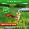 Brass Garden Hose Shut Off Valve with Full-Flow Design -