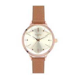 Follow H04321A-1 CA Women's Fragola Cut Glass Watch, Brown, Braun