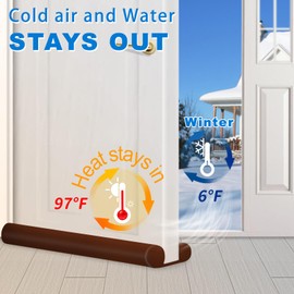 MAXTID Twin Door Draft Blocker for 36" 34" 32" 30" Interior Doors Under Door Seal Strip Door Insulation for Winter Door Bottom Sweeps