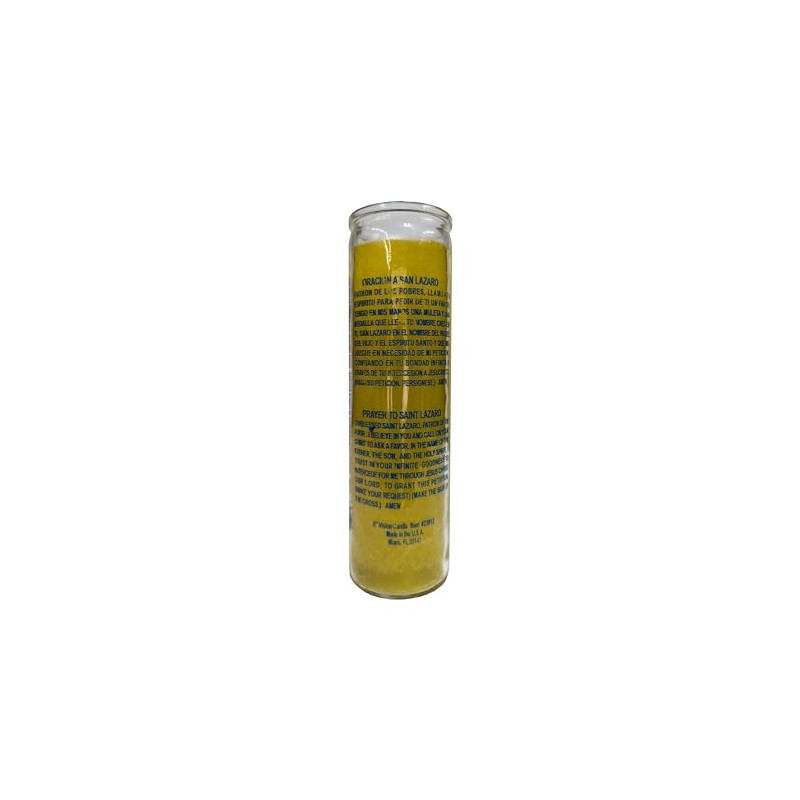 Generic San Lazaro (Saint Lazaro) Yellow Devotional Candle