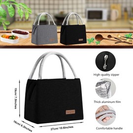 Reusable Lunch Bag, SYSAMA Large Insulated Lunch Box Container Bags for Women Men, Waterproof Leakproof Cooler Bag for Adults/Work Office Outdoor Picnic