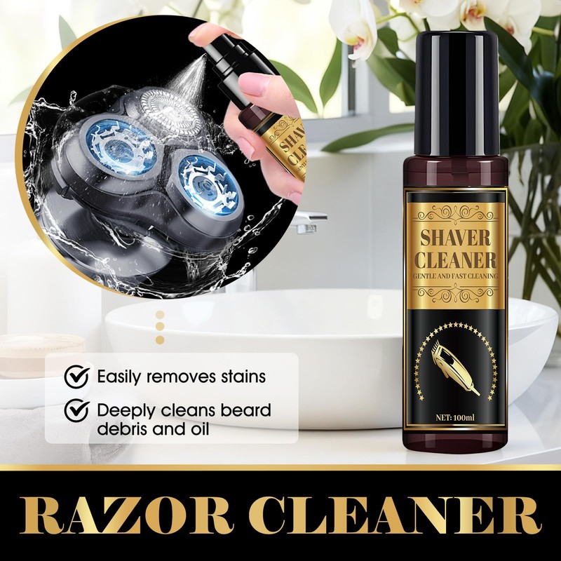 Razor Cleaner, Shaver Oil,120ml Clipper Oil and 100ml Cleaner