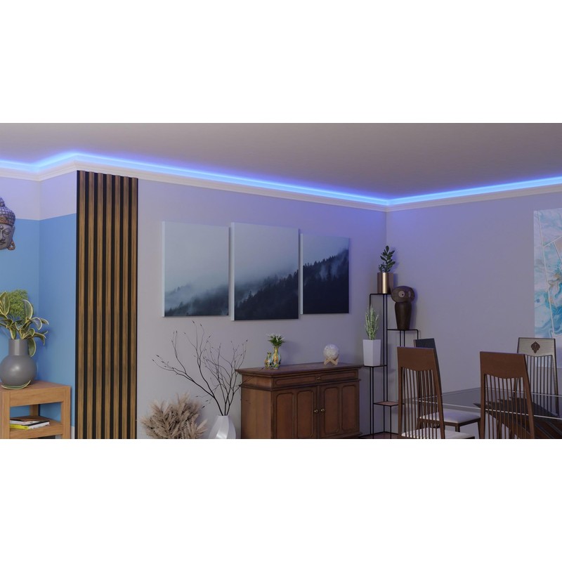 HEXIMO LED Stucco Moulding Strips, XPS Polystyrene Indirect Lighting Wall
