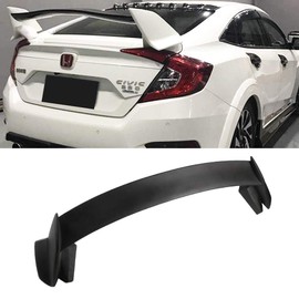 ZSPART Rear Trunk Lip Spoiler ABS Fits for 2016-2021 for Honda Civic Hatchback Rear Tail Lip Deck Boot Wing Matte Black Spoiler