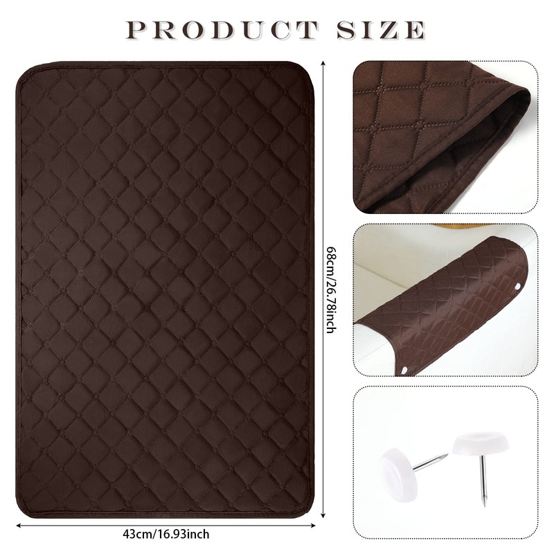 Moukeren 3 Pieces Recliner Headrest Protector Headrest Cover for Recliner