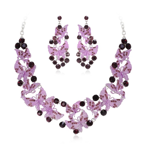 BriLove Crystal Bridal Wedding Jewelry Sets for Brides Bridesmaid Prom