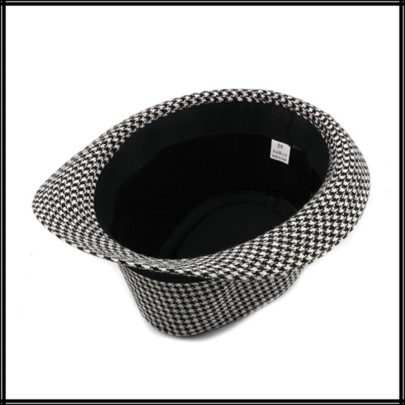 White Fang CA845 Men's Houndstooth Pattern Houndstooth Brim, Stylish, Stylish,