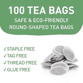 HANDPICK, Turmeric Ginger Tea Bags (100 Herbal Tea Bags) Caffeine Free, Gluten Free | Made from 100% Pure Turmeric & Ginger Root | Curcumin-Rich | Packed in Eco-Friendly Tea Bags