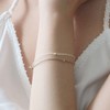 14k gold ball thread bracelet pearl black / 14k 골드