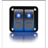 2 Gang Rocker Switch Panel LED Waterproof Universal for Marine Boat RV Caravan Modification