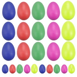25 Pieces Eggs Maracas Musical Egg Shaker Set Rattle Eggs Rhythm Toy Shaker Eggs Plastic Percussion Music Intrument with 5 Colours for Toddlers Play Equipment