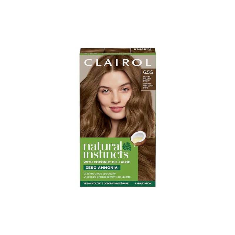 Clairol Natural Instincts 6.5G Lightest Golden Brown Hair Color â€“