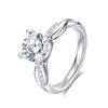 ZHOANLE Moissanite Engagement Rings for Women 2CT 925 Sterling Silver