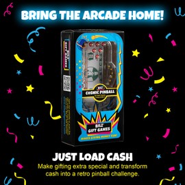 BILZ® Cosmic Pinball | Fun Money Gifting Puzzle Game for Ages 8+ | Easy Setup | Fits Cash, Checks, Tickets, Gift Cards, and Notes | Perfect for Graduations, Christmas, & Birthdays