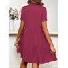 RANPHEE Burgundy Summer Dress for Women 2025 Baby Doll A