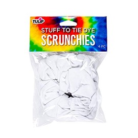 Tulip one-step tie-dye Scrunchies 4 Pack Tie Dye Accessory, White