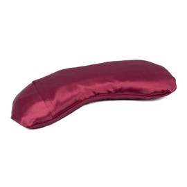Bodhi Soft Eye Pillow with Lavender Linseed Filling | Eye Mask for Yoga, Relaxation & Meditation | Cover Made of Mako Satin or Silk | Wellness for Home (Silk/Dark Red)